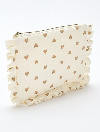 Beauty case in garza di cotone