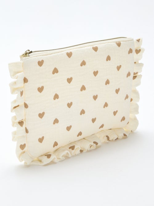 Beauty case in garza di cotone - Kiabi