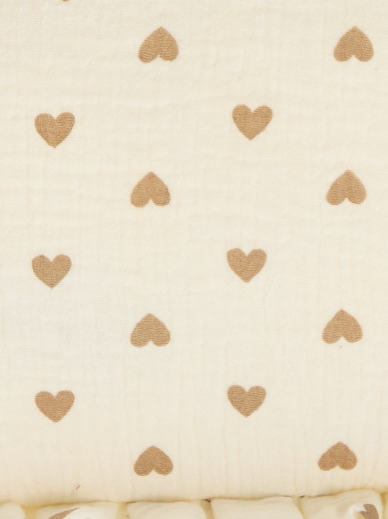 Beauty case in garza di cotone Beige - Kiabi