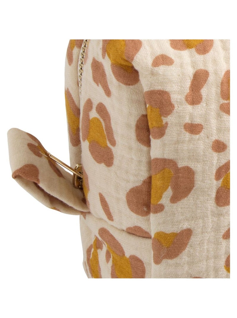 Beauty case in garza di cotone con fantasia - SAUTHON Beige/Rosa - Kiabi