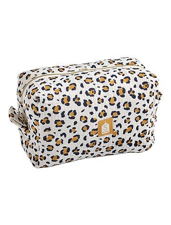 Beauty case in garza di cotone con fantasia - SAUTHON