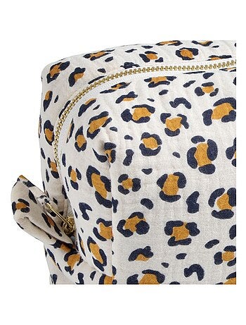 Beauty case in garza di cotone con fantasia - SAUTHON