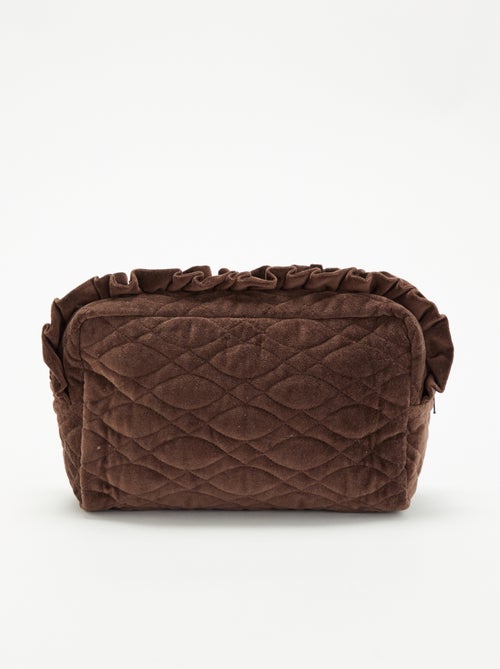 Beauty case in velluto con onde - Kiabi