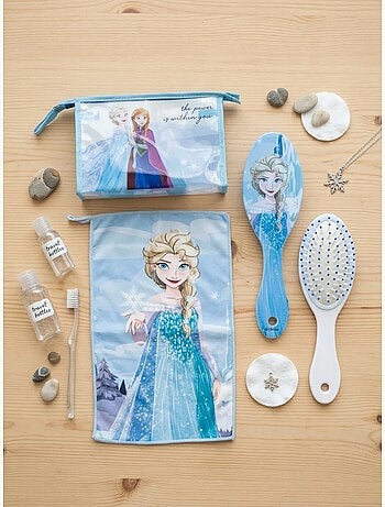 Beauty case trasparente con pettine e asciugamano disney