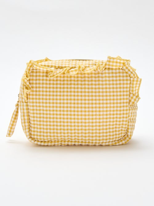 Beauty case vichy con volant - Kiabi