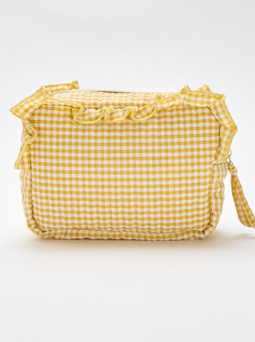 Beauty case vichy con volant - Kiabi
