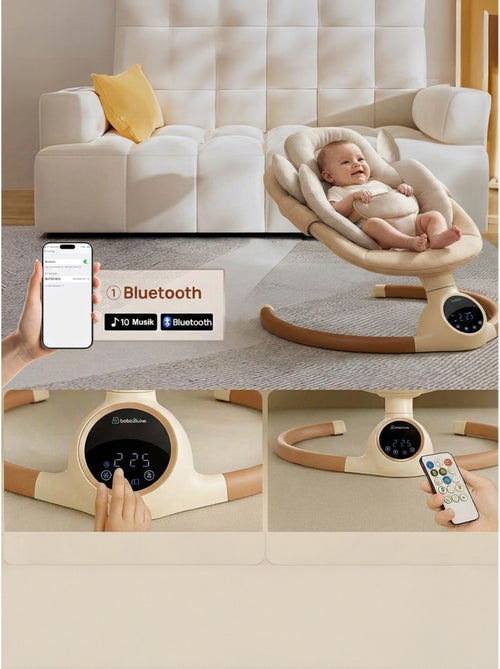 BEBE2LUXE ALPHA, Sdraietta dondolo automatico per neonato fino a 9 kg - Kiabi