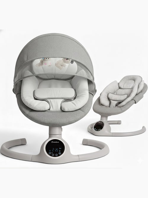 BEBE2LUXE ALPHA, Sdraietta dondolo automatico per neonato fino a 9 kg Grigio - Kiabi BEBE2LUXE ALPHA, Sdraietta dondolo automatico per neonato fino a 9 kg Grigio - Kiabi