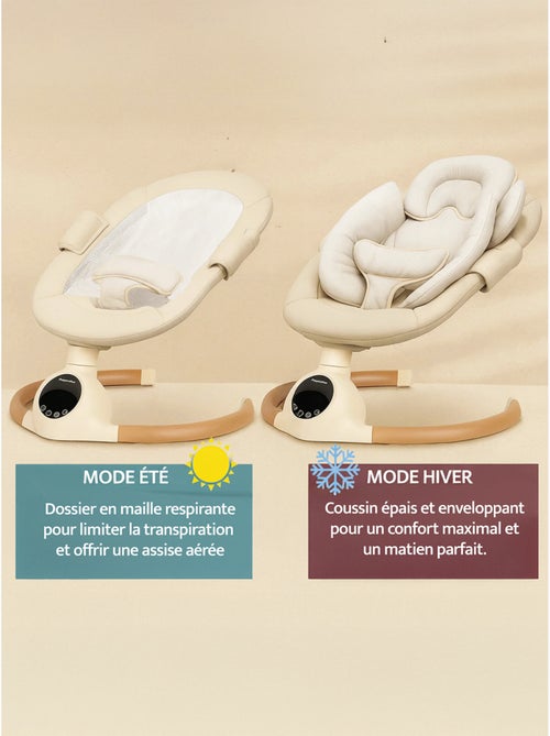 BEBE2LUXE ALPHA, Sdraietta dondolo automatico per neonato fino a 9 kg Grigio - Kiabi BEBE2LUXE ALPHA, Sdraietta dondolo automatico per neonato fino a 9 kg Grigio - Kiabi