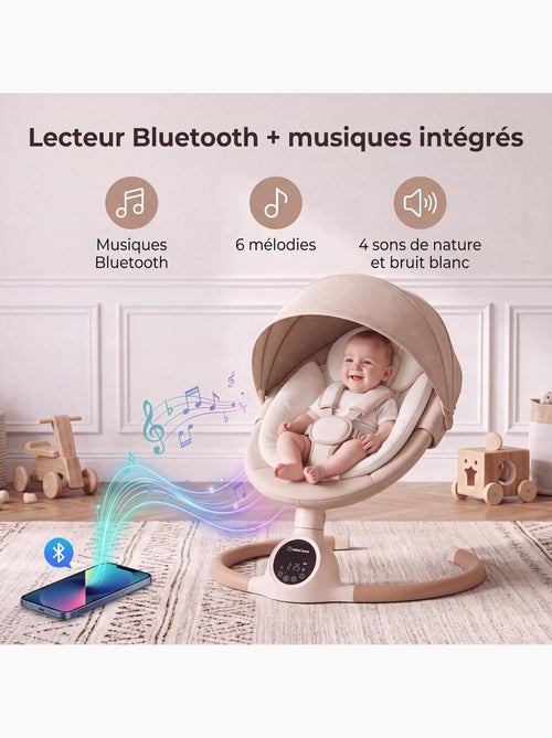 BEBE2LUXE ALPHA, Sdraietta dondolo automatico per neonato fino a 9 kg - Kiabi BEBE2LUXE ALPHA, Sdraietta dondolo automatico per neonato fino a 9 kg - Kiabi