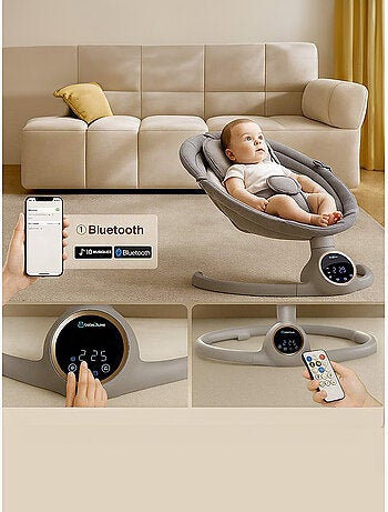 BEBE2LUXE ALPHA, Sdraietta dondolo automatico per neonato fino a 9 kg