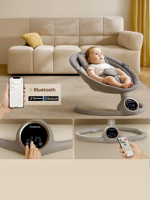 BEBE2LUXE ALPHA, Sdraietta dondolo automatico per neonato fino a 9 kg Viola - Kiabi BEBE2LUXE ALPHA, Sdraietta dondolo automatico per neonato fino a 9 kg Viola - Kiabi