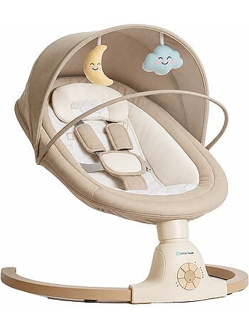 BEBE2LUXE AVA, Sdraietta dondolo automatico per neonato fino a 9 kg Beige