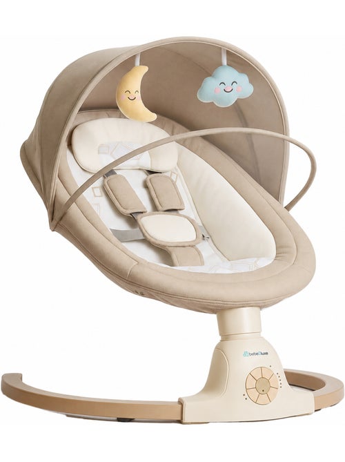 BEBE2LUXE AVA, Sdraietta dondolo automatico per neonato fino a 9 kg Beige - Kiabi BEBE2LUXE AVA, Sdraietta dondolo automatico per neonato fino a 9 kg Beige - Kiabi