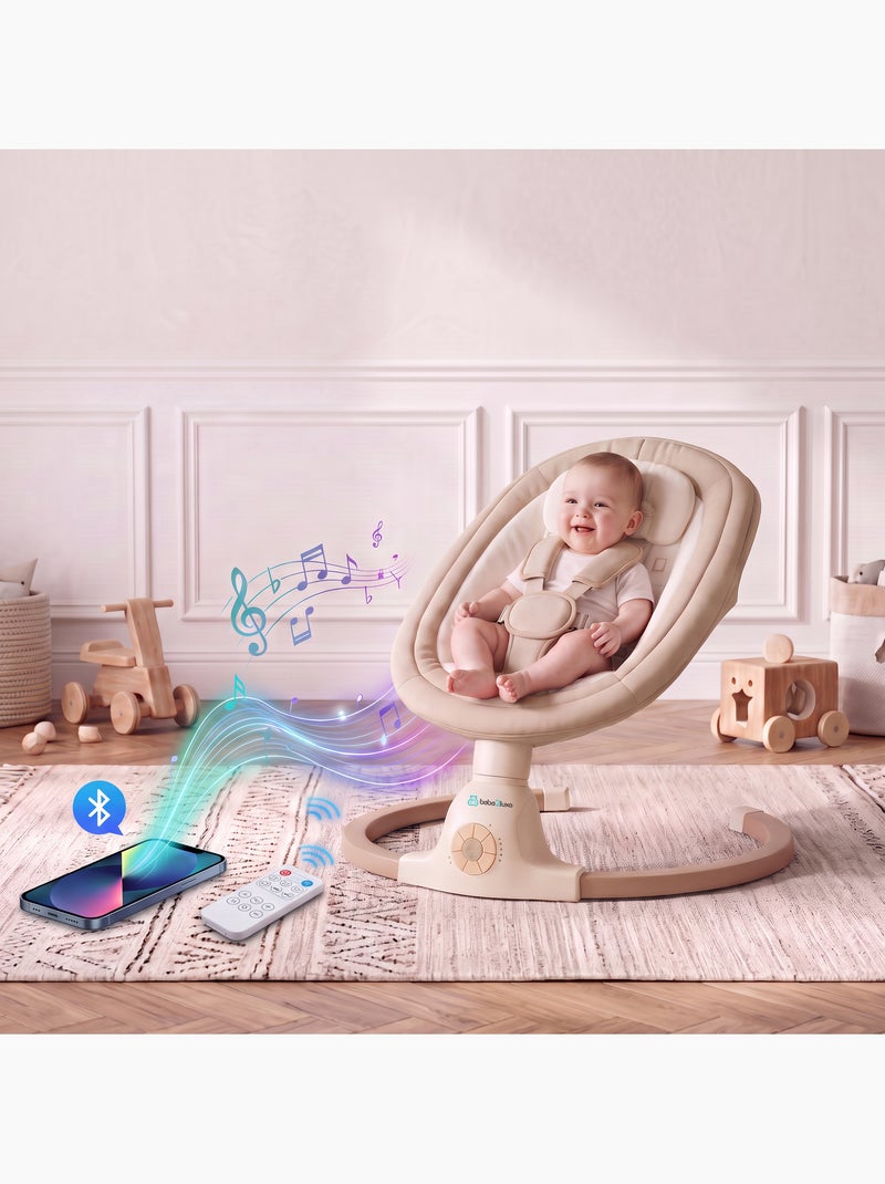 BEBE2LUXE AVA, Sdraietta dondolo automatico per neonato fino a 9 kg Beige Beige - Kiabi
