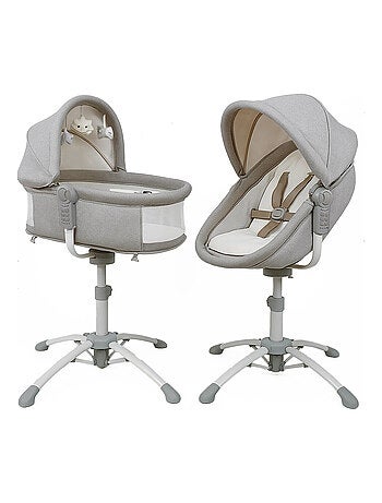 BEBE2LUXE Louna : Culla neonato 4 in 1 (DONDOLO ELETTRICO, SDRAIETTA, SEGGIOLONE)