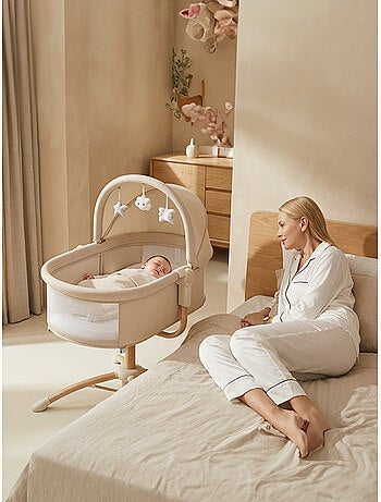 BEBE2LUXE Louna : Culla neonato 4 in 1 (DONDOLO ELETTRICO, SDRAIETTA, SEGGIOLONE)