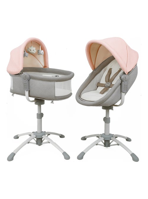 BEBE2LUXE Louna : Culla neonato 4 in 1 (DONDOLO ELETTRICO, SDRAIETTA, SEGGIOLONE) Rosa - Kiabi BEBE2LUXE Louna : Culla neonato 4 in 1 (DONDOLO ELETTRICO, SDRAIETTA, SEGGIOLONE) Rosa - Kiabi