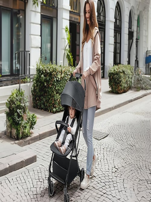 BEBE2LUXE Passeggino a canna Okto: compatto dalla nascita ai 4 anni Nero - Kiabi