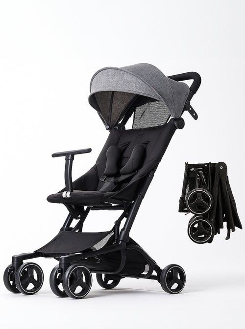 BEBE2LUXE PIKO Passeggino Leggero Compatto, Pieghevole, Reclinabile, 6 mesi-22 Kg Grigio - Kiabi