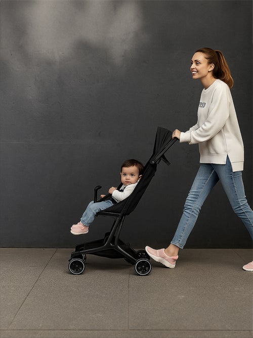 BEBE2LUXE PIKO Passeggino Leggero Compatto, Pieghevole, Reclinabile, 6 mesi-22 Kg Grigio - Kiabi