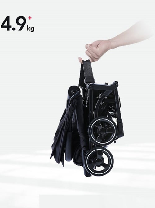 BEBE2LUXE PIKO Passeggino Leggero Compatto, Pieghevole, Reclinabile, 6 mesi-22 Kg Nero - Kiabi