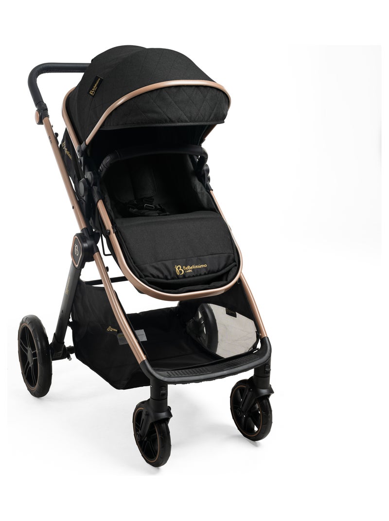 Bebelissimo -  Passeggino  0-22 kg (0-4 anni), - Iris Nero - Kiabi