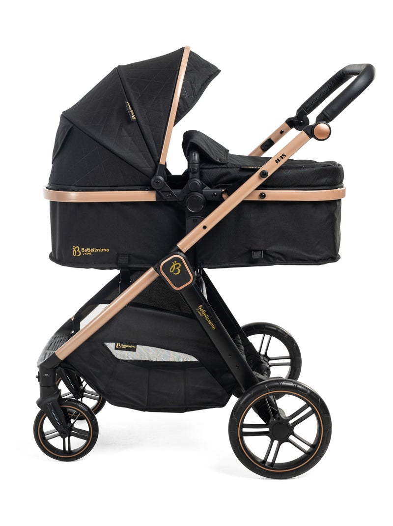 Bebelissimo -  Passeggino  0-22 kg (0-4 anni), - Iris Nero - Kiabi