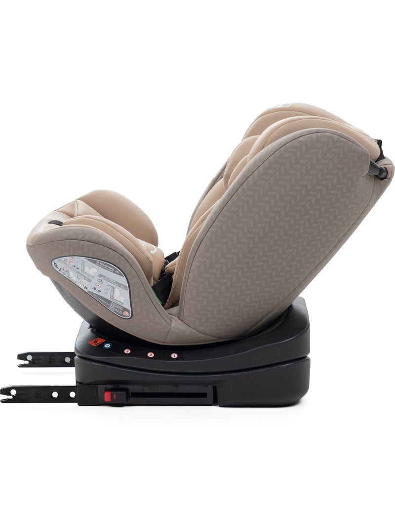 Bebelissimo - seggiolino auto isofix - girevole 360 ° - 40-150 cm - 0-36kg i- como Beige - Kiabi