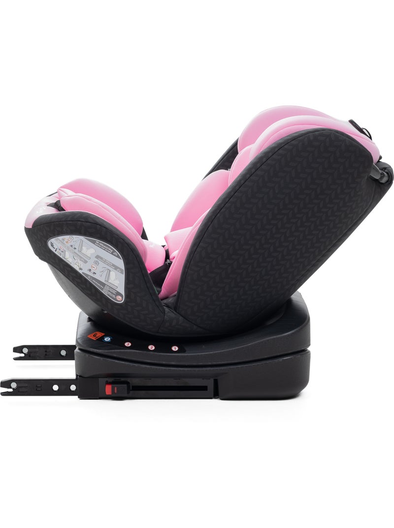 Bebelissimo - seggiolino auto isofix - girevole 360 ° - 40-150 cm - 0-36kg i- como Rosa - Kiabi