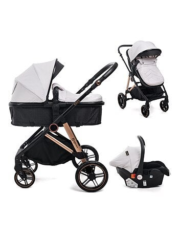 Bebelissimo - Trio, Passeggino Trio con Seggiolino Auto, 0-22 kg (0-4 anni), - Cavo