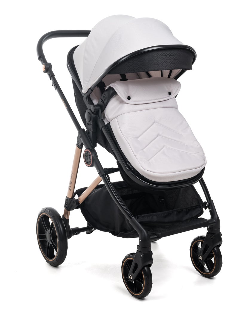 Bebelissimo - Trio, Passeggino Trio con Seggiolino Auto, 0-22 kg (0-4 anni), - Cavo Beige - Kiabi