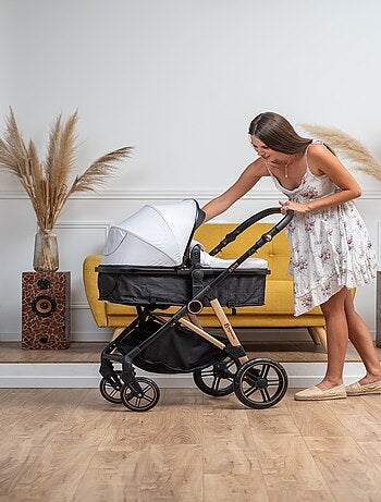 Bebelissimo - Trio, Passeggino Trio con Seggiolino Auto, 0-22 kg (0-4 anni), - Cavo