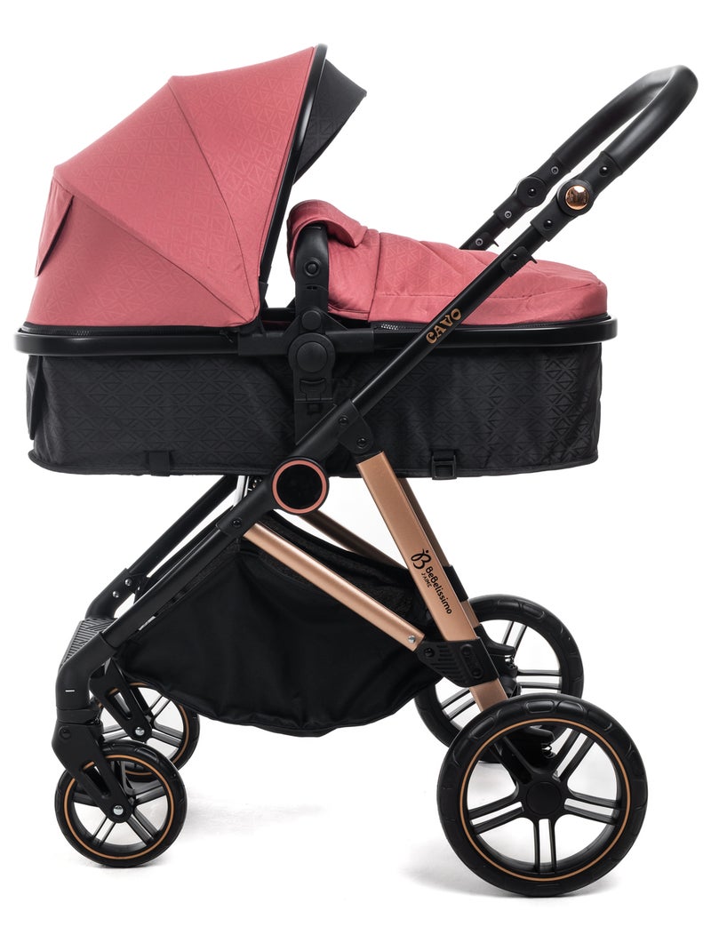 Bebelissimo - Trio, Passeggino Trio con Seggiolino Auto, 0-22 kg (0-4 anni), - Cavo Bordeaux - Kiabi