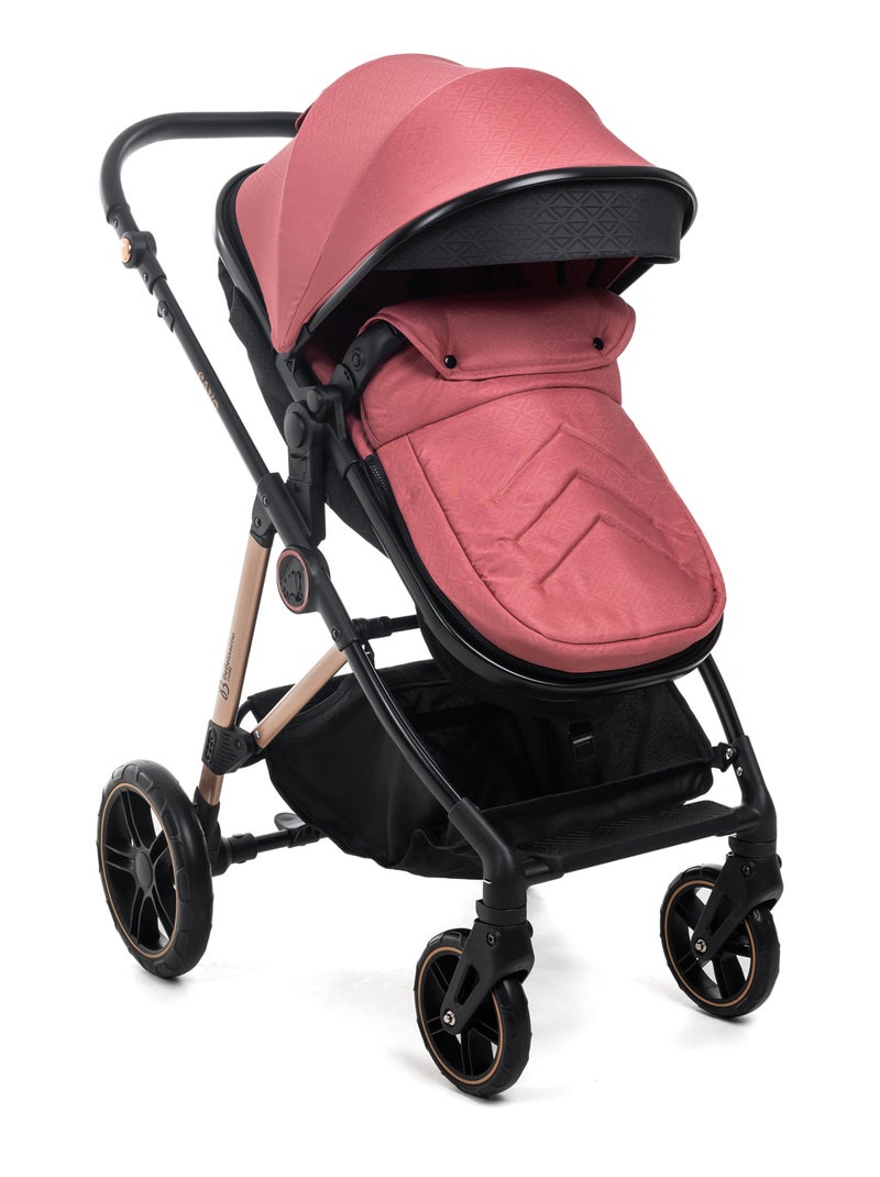 Bebelissimo - Trio, Passeggino Trio con Seggiolino Auto, 0-22 kg (0-4 anni), - Cavo Bordeaux - Kiabi