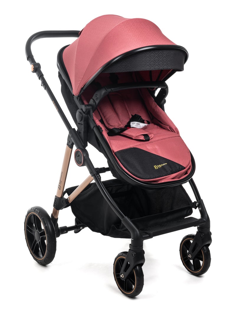 Bebelissimo - Trio, Passeggino Trio con Seggiolino Auto, 0-22 kg (0-4 anni), - Cavo Bordeaux - Kiabi
