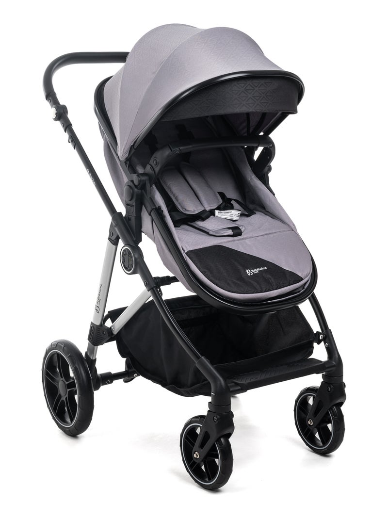 Bebelissimo - Trio, Passeggino Trio con Seggiolino Auto, 0-22 kg (0-4 anni), - Cavo Grigio grigio - Kiabi
