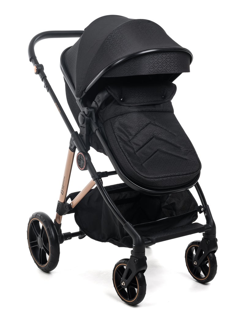 Bebelissimo - Trio, Passeggino Trio con Seggiolino Auto, 0-22 kg (0-4 anni), - Cavo Nero - Kiabi