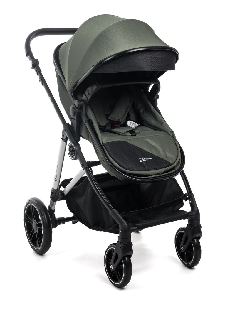 Bebelissimo - Trio, Passeggino Trio con Seggiolino Auto, 0-22 kg (0-4 anni), - Cavo Verde - Kiabi