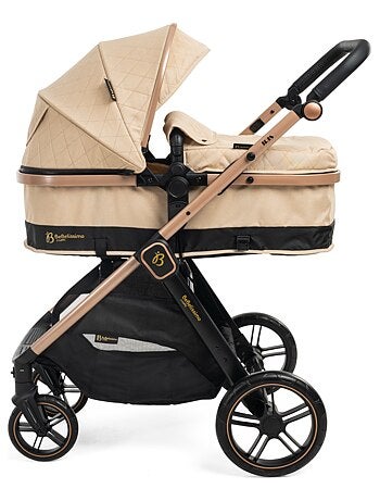 Bebelissimo - Trio, passeggino Trio con seggiolino auto, seggiolino auto e base - Iris