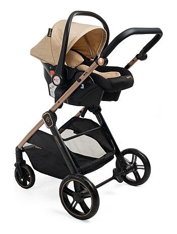 Bebelissimo - Trio, passeggino Trio con seggiolino auto, seggiolino auto e base - Iris