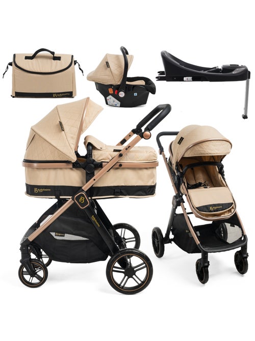 Bebelissimo - Trio, passeggino Trio con seggiolino auto, seggiolino auto e base - Iris - Kiabi Bebelissimo - Trio, passeggino Trio con seggiolino auto, seggiolino auto e base - Iris - Kiabi