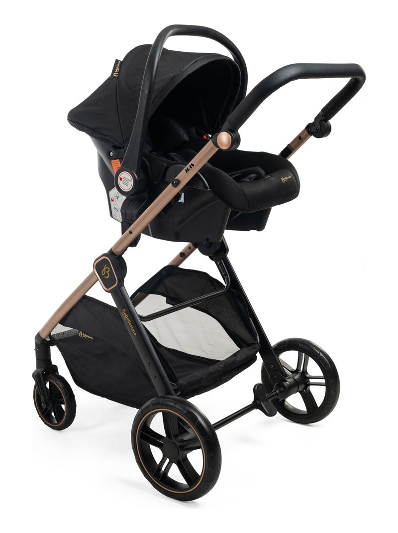 Bebelissimo - Trio, passeggino Trio con seggiolino auto,  seggiolino auto e base - Iris Nero - Kiabi