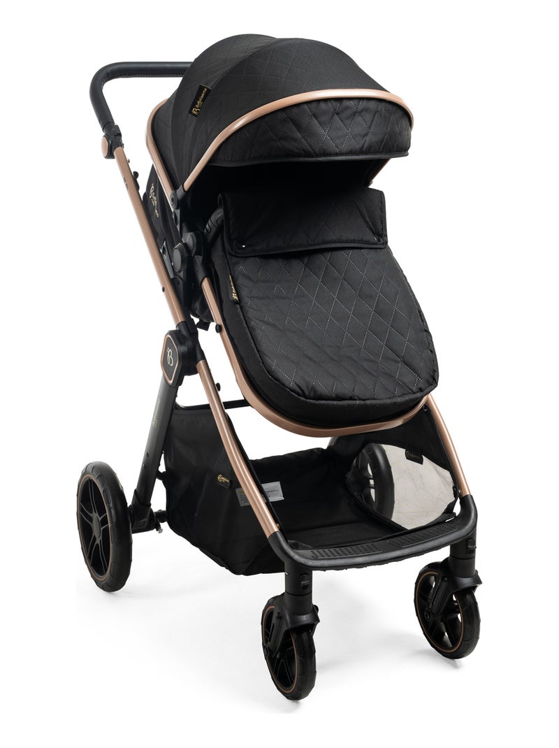 Bebelissimo - Trio, passeggino Trio con seggiolino auto,  seggiolino auto e base - Iris Nero - Kiabi