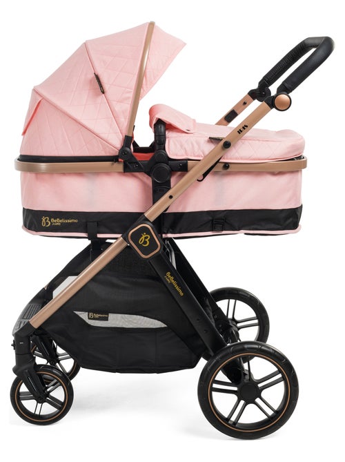Bebelissimo - Trio, passeggino Trio con seggiolino auto, seggiolino auto e base - Iris - Kiabi Bebelissimo - Trio, passeggino Trio con seggiolino auto, seggiolino auto e base - Iris - Kiabi