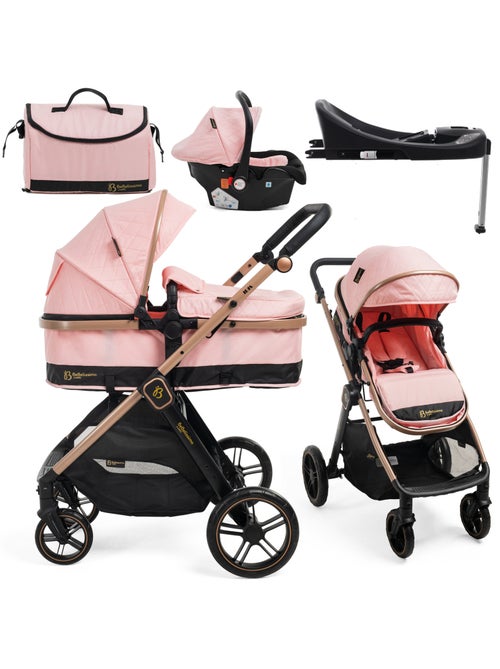Bebelissimo - Trio, passeggino Trio con seggiolino auto, seggiolino auto e base - Iris - Kiabi Bebelissimo - Trio, passeggino Trio con seggiolino auto, seggiolino auto e base - Iris - Kiabi