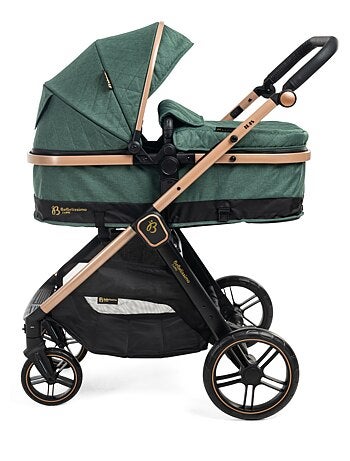 Bebelissimo - Trio, passeggino Trio con seggiolino auto, seggiolino auto e base - Iris