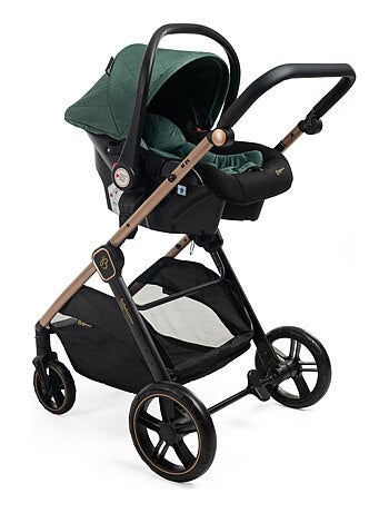 Bebelissimo - Trio, passeggino Trio con seggiolino auto, seggiolino auto e base - Iris