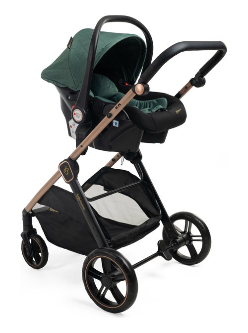 Bebelissimo - Trio, passeggino Trio con seggiolino auto, seggiolino auto e base - Iris - Kiabi Bebelissimo - Trio, passeggino Trio con seggiolino auto, seggiolino auto e base - Iris - Kiabi