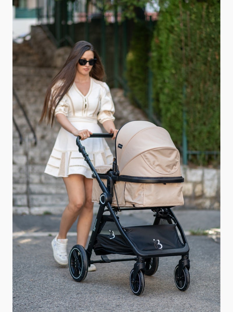Bebelissimo - Trio, passeggino Trio con seggiolino auto,  seggiolino auto e base - Nicea Beige - Kiabi